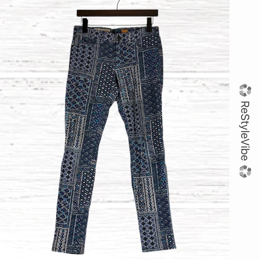 PILCRO AND LETTERPRESS ANTHROPOLOGIE Women’s SZ 27 Pant Corduroy Stretch Pattern
